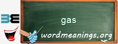 WordMeaning blackboard for gas